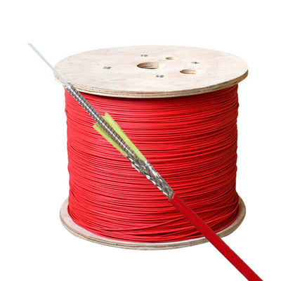 खरीदें Red Indoor Flame Retardant Jacket DTS Distributed Temperature Sensing Fiber Optic Cable ऑनलाइन निर्माण