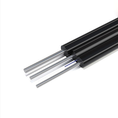 खरीदें HXCOWO FTTH Outdoor GJYXCH 1 2 4 Core G657A1 Steel Wire Or FRP Black Fiber Optic Drop Cable ऑनलाइन निर्माण