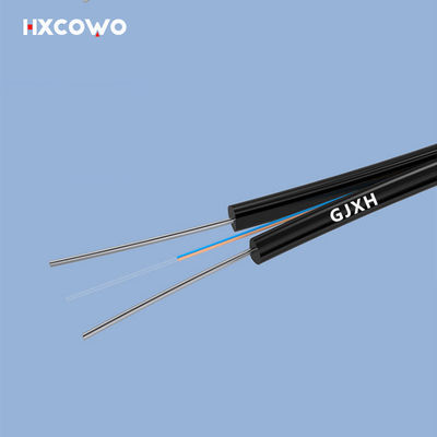 खरीदें Speed Internet Indoor Fiber Optic Cable GJXH Metallic Strength Member G657A1 2Core ऑनलाइन निर्माण