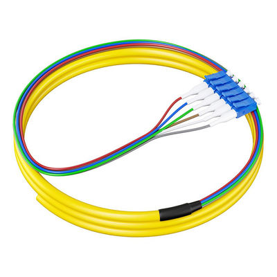 खरीदें HXCOWO 6 Color SM 9/125 Fiber Pigtails 0.9mm G657A G652D 1.5M LC/UPC Fiber Optic Pigtail ऑनलाइन निर्माण