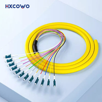 खरीदें SM G652D G657A 0.9mm Fiber Optic Pigtail 12 Color Fiber Cores LC UPC APC Patch Cord Pigtail ऑनलाइन निर्माण