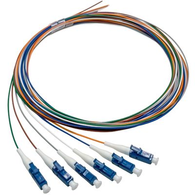 खरीदें FTTN HXCOWO 6 Bundle Distribution Fiber Optic Pigtail LC/UPC SM 9/125 Fanout 0.9mm Optical Fiber Pigtail ऑनलाइन निर्माण