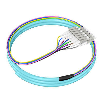 खरीदें PVC LSZH HXCOWO Novel 12-Color 12-Core LC FC SC ST UPC/APC Single Mode G657A/G652D 0.9mm MM Fiber Pigtails ऑनलाइन निर्माण
