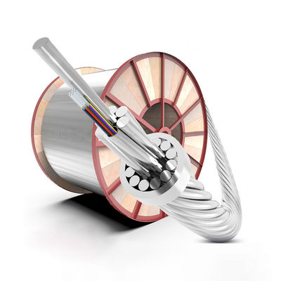 खरीदें Self Supporting Aerial OPGW Fiber Optic Cable Overhead Optical Ground Wire 48 Core ऑनलाइन निर्माण
