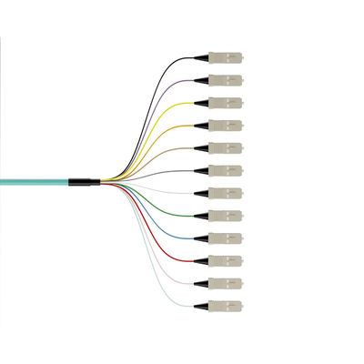 खरीदें Wavelength 850nm/1310nm/1550nm 12Color-Coded Bunch Ribbon Type SC Fiber Optic Pigtails ऑनलाइन निर्माण