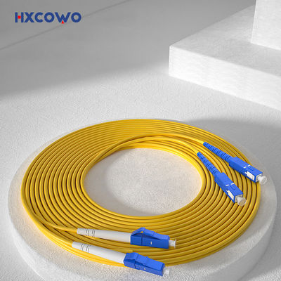 खरीदें HXCOWO FTTH Indoor SC/UPC-LC/UPC SM G657A2 Duplex Armored Fiber Cable Patch for Wired LAN ऑनलाइन निर्माण