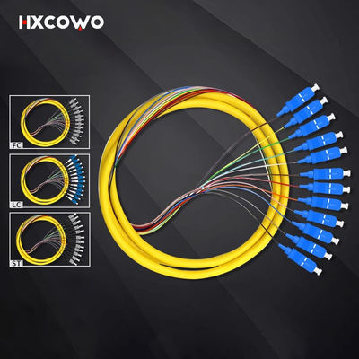 खरीदें HXCOWO FTTN Fiber Pigtails 12 Cores SC LC Pigtail ST FC UPC/APC MM 50/125 62.5/125 ऑनलाइन निर्माण