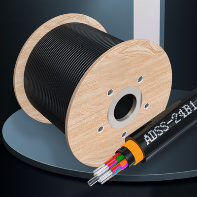 खरीदें Double Jacket G652D ADSS All Dielectric Self Supporting Black ADSS Fiber Optic ऑनलाइन निर्माण