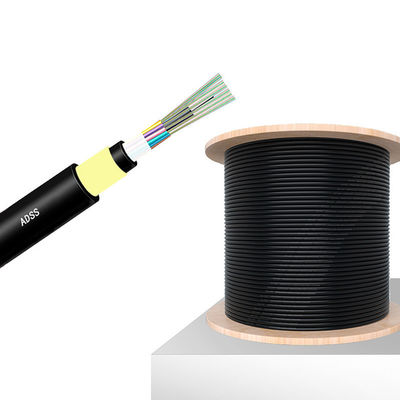 खरीदें Single Mode ADSS Fiber Cable G657A Outdoor Self Supporting Aerial Fiber Cable ऑनलाइन निर्माण