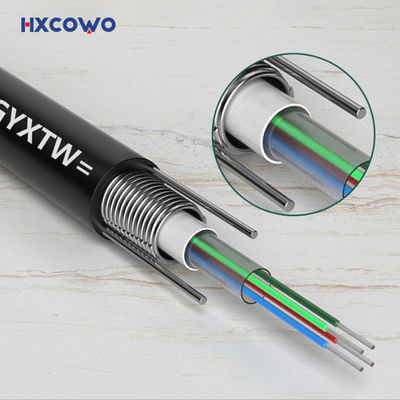 खरीदें 4 24 144 Core Fiber Armoured Cable G652D GYXTW Steel Wire Armoured Fibre Optic Cable ऑनलाइन निर्माण