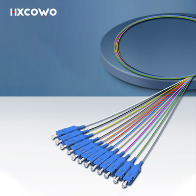 खरीदें HXCOWO 12 Core Bundle SC Pigtail G657A1 A2 1 Meter Customized Length Fiber Optic Pigtail ऑनलाइन निर्माण
