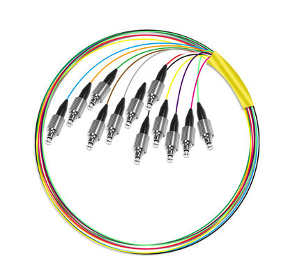 खरीदें speed HXCOWO 12 Core G652D LSZH FC Fanout Bunchy Breakout Fiber Optic Pigtail for 4g Network ऑनलाइन निर्माण