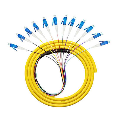 खरीदें 12 Core LC FTTH 0.9mm OM2 OM3 Fiber Optic Pigtail for Smooth Signal Transmission ऑनलाइन निर्माण