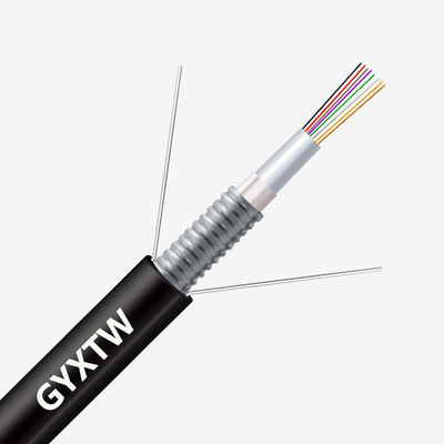 खरीदें Custom Length HXCOWO GYXTW G652D 2/4/6/8/12/24/24/48/96 Core Armoured Fiber Optic Cable ऑनलाइन निर्माण