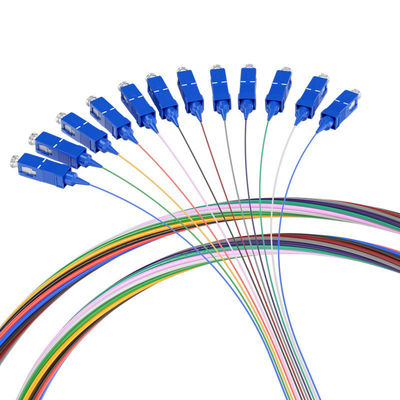 खरीदें Customized Lengths 1m/2m/3m... 1 HXCOWO 12Core-Color SC Single-Mode G657/G652D Fiber Optic Pigtails ऑनलाइन निर्माण