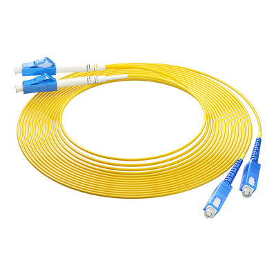 खरीदें वायर्ड लैन नेटवर्क HXCOWO OM3 2कोर SC/UPC से LC/UPC MM 50/125 डुप्लेक्स 3.0mm 2.0mm फाइबर ऑप्टिक केबल पैच ऑनलाइन निर्माण