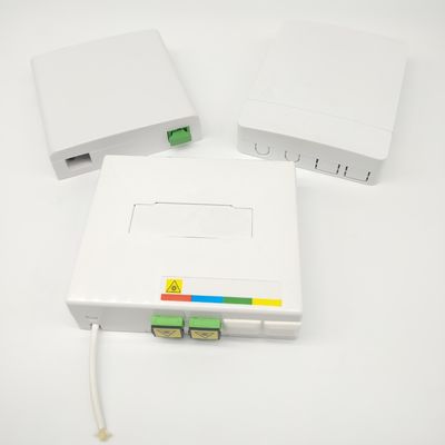 खरीदें 2 Port Ftth Fiber Optic Termination Box SC/APC Adapter Fiber Termination Boxes ऑनलाइन निर्माण