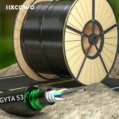 खरीदें G652D/G657A1/G657A2 Fiber Optic Cable GYTA53 6-288 Core for Telecom Comunication ऑनलाइन निर्माण