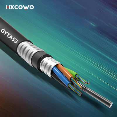 खरीदें HDPE Jacket Fibre Optic Cable Armoured RoHS Outdoor Rated Fiber Optic Cable ऑनलाइन निर्माण