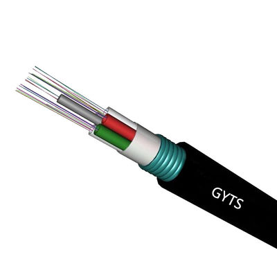 खरीदें HXCOWO Steel Armoured Fibre Optic Cable Aerial Duct 6 12 24 48 96 144 Core GYTS ऑनलाइन निर्माण