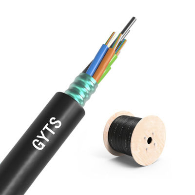 खरीदें Outdoor Duct and Conduit Customized 2-288 Cores SM MM Armoured GYTS Fiber Optic Cable ऑनलाइन निर्माण