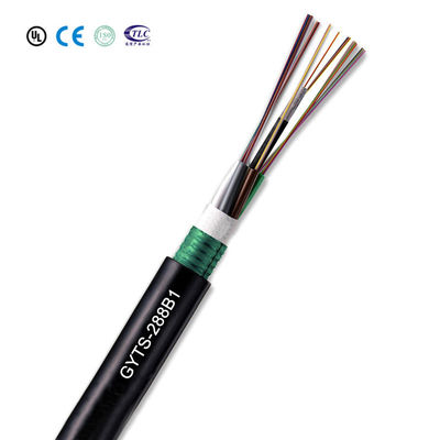 खरीदें G655 GYTS Optical Fiber Armored Cable With PE Jacket Outdoor Armored Cable ऑनलाइन निर्माण