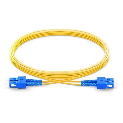 खरीदें Singlemode Armored Fiber Patch Cord SC UPC To SC UPC Duplex 2.0mm PVC OFNR 9/125 ऑनलाइन निर्माण
