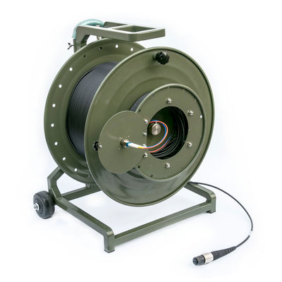 खरीदें ArmyGreen Tactical Ofc Cable Spiral Armored  Military Tactical Fiber Optic Cable ऑनलाइन निर्माण